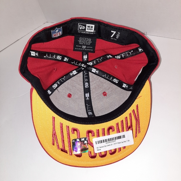 NWT New Era Kansas City Chiefs ‘13 Draft League Side Name Undervisor Fitted Hat - Picture 2 of 5